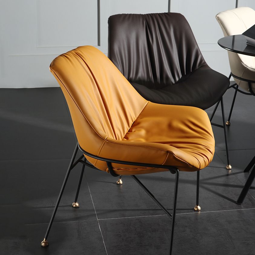 Contemporary Design PU Leather Dining Chairs Armless Solid Back Chair Clearhalo ' kitchen&dining_furn' 'Dining Chairs' 'Dining Tables & Seating' 'dining_chair' 'furn' 'furn_dining_chair' 'Furniture' 'furniture_dining_chair' 'Kitchen & Dining Furniture' 'kitchen' 1200x1200_6b981cff-b3e4-42fe-9d37-646475496d14