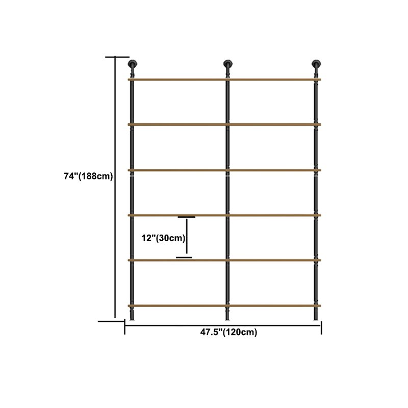9.84"W Bookshelf Industrial Style Wall Mounted Bookcase for Home and Office