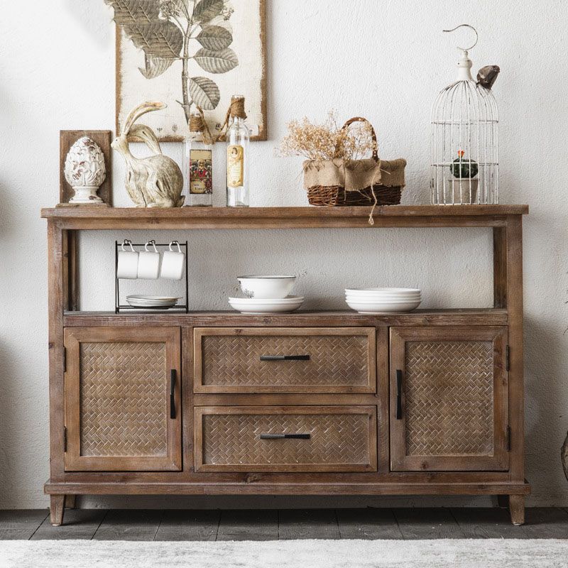 Coffre de rangement traditionnel américain coffre en bois en détresse en bois