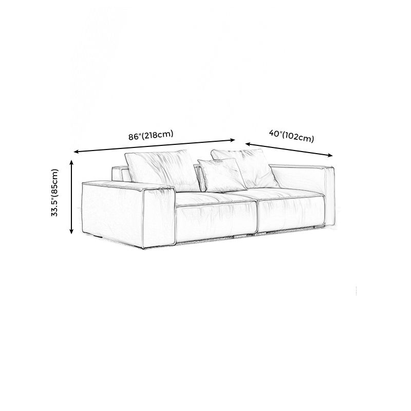 Genuine Leather Pillowed Back Cushions Sofa and Sectional with Wear Resistant Clearhalo 'furn' 'furn_sectionals' 'Furniture' 'furniture_sectionals' 'Living Room Furniture' 'Sectionals' 1200x1200_6b98ecd9-dc07-49c1-9e30-9c5df070c129