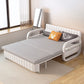 Cama de sofá de tela contemporánea en almohada de sofá durmiente extraíble de gris incluida