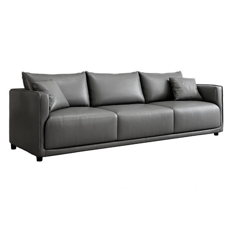 Modern 3-seater Sofa Three Pillows Back Couch with Square Arms for Apartment Clearhalo 'furn' 'furn_sofas' 'Furniture' 'furniture_sofas' 'Living Room Furniture' 'Sofa' 'sofas' 1200x1200_6b9a6c17-5de8-405d-aa55-92eb497f16eb