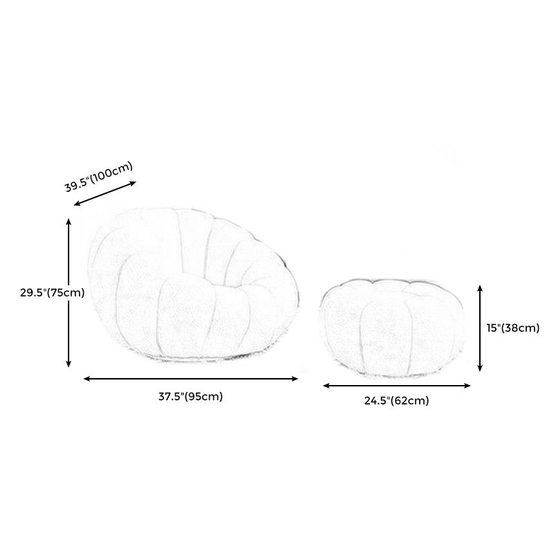 Modern Velvet / Wool Blend Accent Chair, 100 Wide Fixed Back Chair and Ottoman Clearhalo 'Accent Chairs' 'accent_chairs' 'Chairs & Seating' 'furn' 'furn_accent_chairs' 'Furniture' 'Living Room Furniture' 1200x1200_6b9be4b7-4200-4c9b-be31-2215ad103237