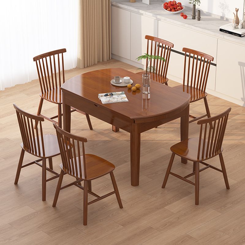 Set di tavoli da pranzo rotondo 1/2/5/7 con mobili da cucina a base di legno