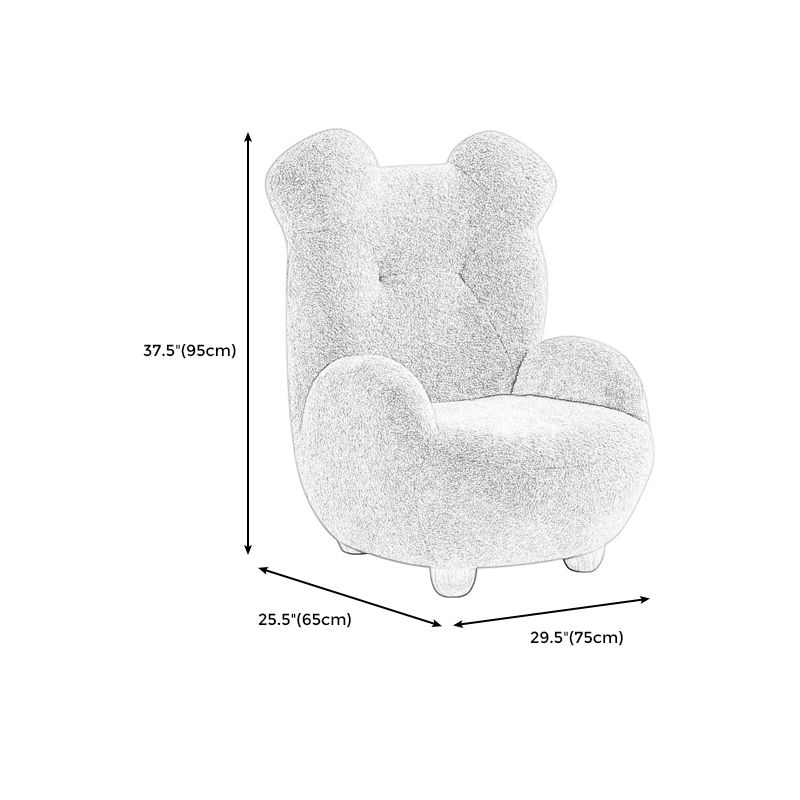 Chaise de bras de mélange en laine de base à quatre jambes fauteuil pour le salon, chambre à coucher