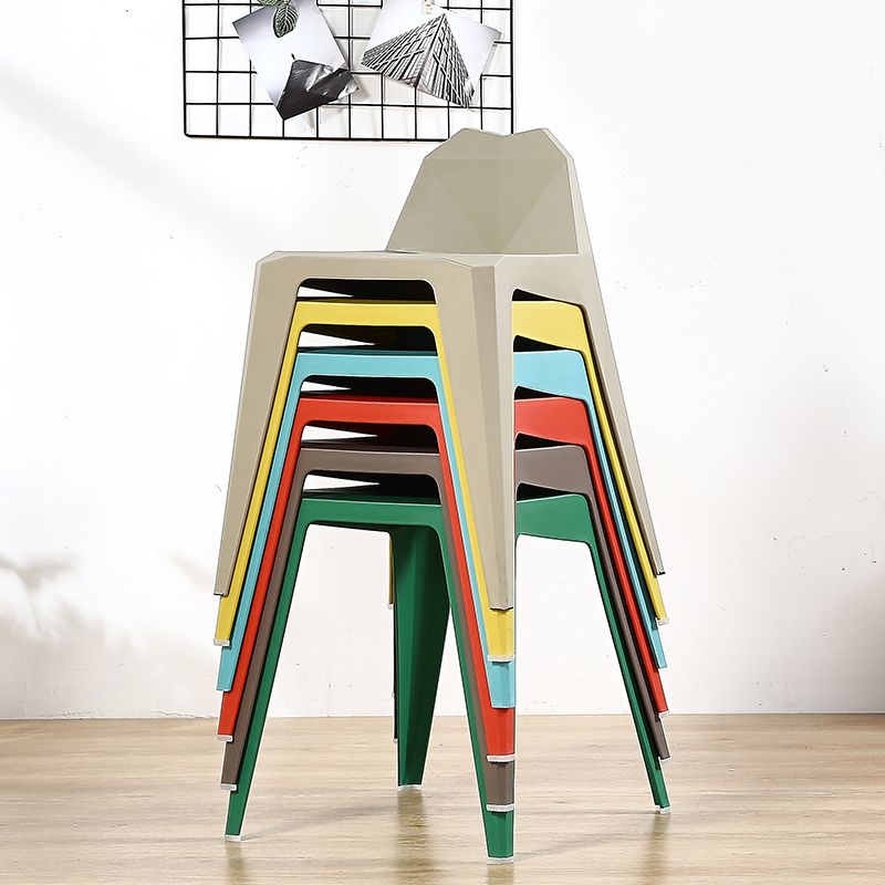 Contemporary Solid Back Dining Side Chair Kitchen Plastic Dining Side Chair Clearhalo ' kitchen&dining_furn' 'Dining Chairs' 'Dining Tables & Seating' 'dining_chair' 'furn' 'furn_dining_chair' 'Furniture' 'furniture_dining_chair' 'Kitchen & Dining Furniture' 'kitchen' 1200x1200_6ba1424d-d631-4918-8719-d44b2163fb2f