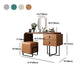 Vanity Mirrored Faux Leather Makeup Dressing Table Stool Set, 28.74" Clearhalo 'Bedroom Furniture' 'furn' 'furn_makeup_vanities' 'Furniture' 'Makeup Vanities' 'makeup_vanities' 1200x1200_6ba1bbfa-952b-471b-ba5c-3280ff7d44b1