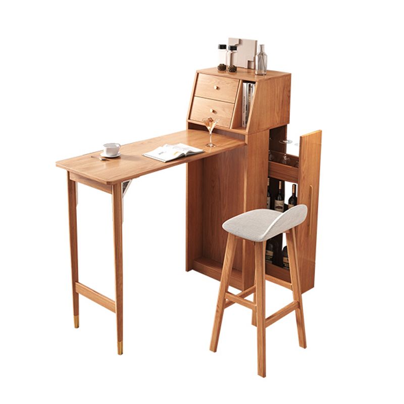 1/2/3 Pieces Bar Stool and Table Set, Folding Solid Wood for Living Room Clearhalo 'Bar Furniture' 'furn' 'furn_home_bar_bar_sets' 'Furniture' 'Home Bars & Bar Sets' 'home_bar_bar_sets' 'Kitchen & Dining Furniture' 1200x1200_6ba2b267-9209-4726-8a0a-56fe53f55da8
