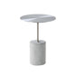 Round Metal Top Pedestal Side Table Pedestal End Table for Living Room