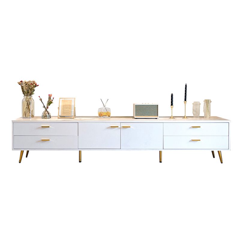 Modern Stone TV Stand White TV Media Stand with Legs for Living Room Clearhalo 'furn' 'furn_tv_stands_entertainment_centers' 'Furniture' 'Living Room Furniture' 'TV Stands & Entertainment Centers' 'TV Stands & Media Storage Furniture' 'tv_stands_entertainment_centers' 1200x1200_6ba46142-af4e-4b24-86d9-1d79916b5024
