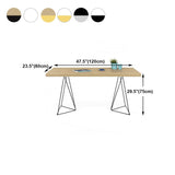 Contemporary Rectangular Writing Desk Pine Solid Wood Office Desk Clearhalo 'Furniture' 'furniture_office_desk' 'Office Desks' 'Office Furniture' 'office_desk' 1200x1200_6ba4bf41-3e9c-4a24-8dcd-03de96dff4f3