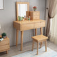 Mirrored Wood Makeup Dressing Table Stool Set with 4 Drawers Clearhalo 'Bedroom Furniture' 'furn' 'furn_makeup_vanities' 'Furniture' 'Makeup Vanities' 'makeup_vanities' 1200x1200_6ba51448-e937-43af-a73b-3bddbbf7e829
