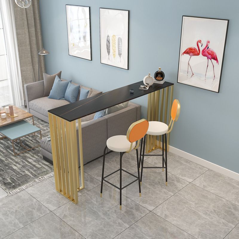 1/3/4 pezzi glam bar tavolo set di tavoli opachi con banco in pietra sinterizzato