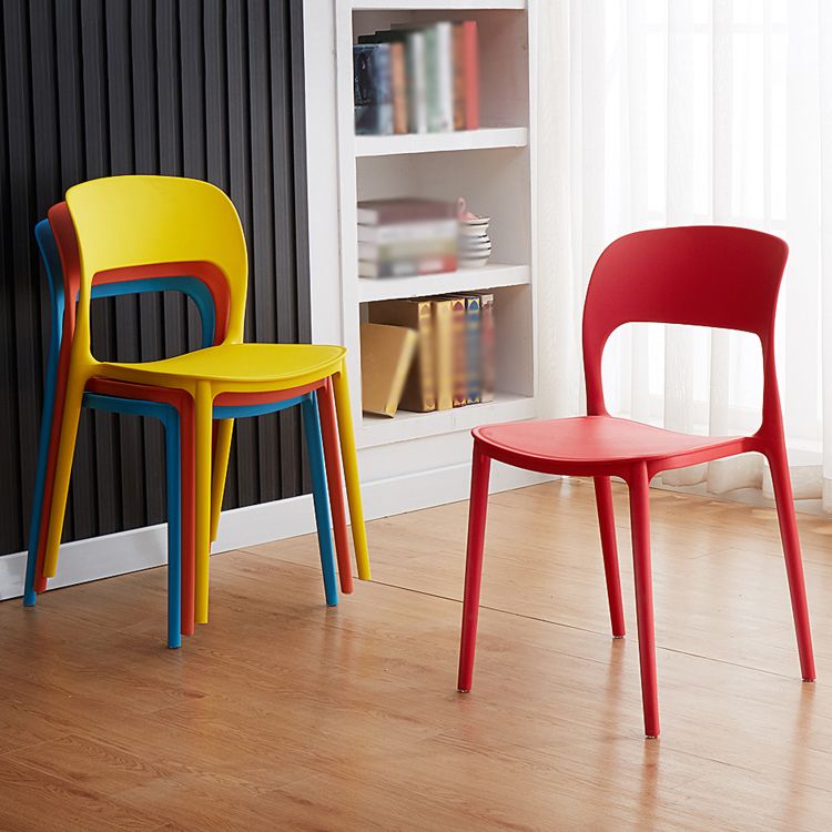 Contemporary Plastic Dining Room Chairs Armless Open Back Dining Side Chair for Room Use Clearhalo ' kitchen&dining_furn' 'Dining Chairs' 'Dining Tables & Seating' 'dining_chair' 'furn' 'furn_dining_chair' 'Furniture' 'furniture_dining_chair' 'Kitchen & Dining Furniture' 'kitchen' 1200x1200_6ba69dd8-b0b5-4dd6-a9ac-6e15eb3c14f4