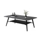 Cross Legs Rectangular Slate Coffee Cocktail Table in Gray with Shelf Clearhalo 'Coffee & Accent Tables' 'Coffee Tables' 'coffee_tables' 'furn' 'furn_coffee_tables' 'Furniture' 'Living Room Furniture' 1200x1200_6ba7c461-ac05-46e3-add8-0047efcf7db7