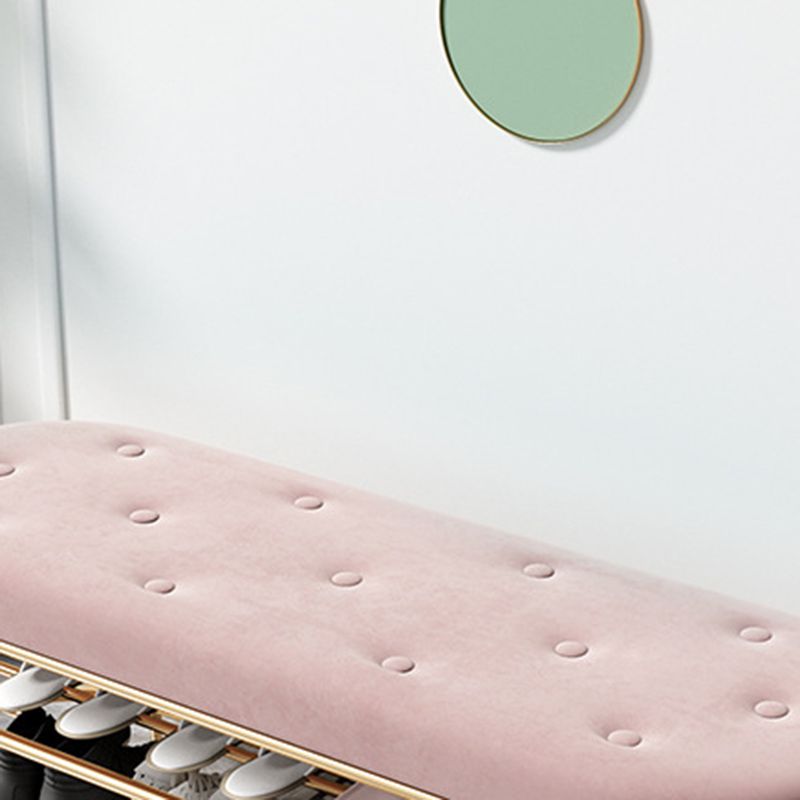 14.04-inch Width Modern Seating Bench Cushioned Metal Entryway Bench Clearhalo 'Benches' 'Chairs & Seating' 'furn' 'furn_benches' 'Furniture' 'Living Room Furniture' 1200x1200_6ba806c8-050b-4460-9fbc-98979125ac16