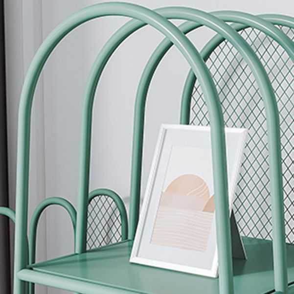 Libreria di scaffali di finiture antichi scandinavi libreria in metallo etagere con ripiani