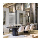 Solid Wood Black Tone Table Simplicity Double Pedestal Table for Dining Room Clearhalo ' dining_table' 'Dining Tables & Seating' 'Dining Tables' 'furn' 'furn_dining_table' 'Furniture' 'furniture_dining_table' 'Kitchen & Dining Furniture' 'kitchen&dining_furn' 'kitchen' 'kitchen_dining_table' 1200x1200_6bac752d-131c-4ded-8172-98e7c033e661
