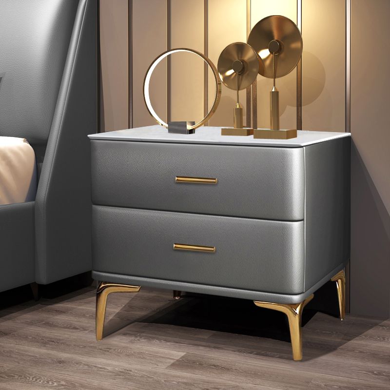 Modernidad de almacenamiento de cajones de madera maciza 2 Cajas de cajones de la cama de cajones