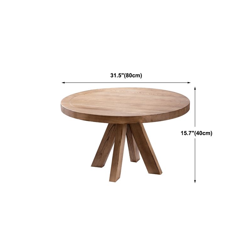 Scandinavo 4 gambe tavolino rotondo tavolino in legno set per soggiorno