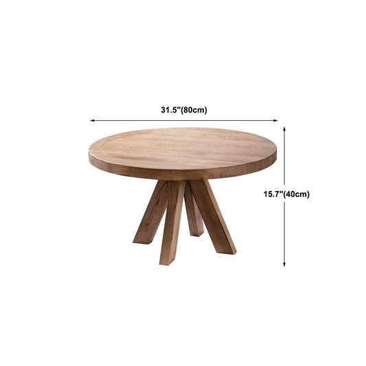 Scandinavo 4 gambe tavolino rotondo tavolino in legno set per soggiorno