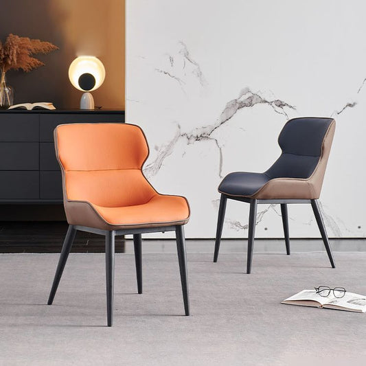 Modern Metal Indoor-Outdoor Chair Dining Room Wingback Parsons Armless Chair Clearhalo ' kitchen&dining_furn' 'Dining Chairs' 'Dining Tables & Seating' 'dining_chair' 'furn' 'furn_dining_chair' 'Furniture' 'furniture_dining_chair' 'Kitchen & Dining Furniture' 'kitchen' 1200x1200_6bae541c-3bc9-4141-a820-02fa0d0de71a