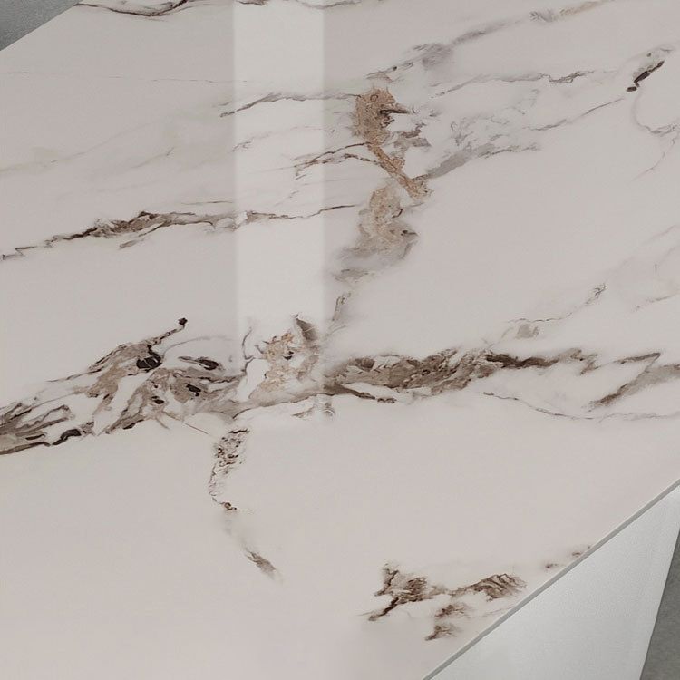 Modern Sintered Stone Rectangle Dining Set Standard Height Black Legs Home Dining Set Clearhalo 'Dining Room Sets' 'Dining Tables & Seating' 'dining_room_set' 'furn' 'furn_dining_room_set' 'Furniture' 'furniture_dining_room_set' 'Kitchen & Dining Furniture' 'kitchen&dining_furn' 'kitchen' 1200x1200_6bb026f8-18ba-4490-a914-af21c58fef68