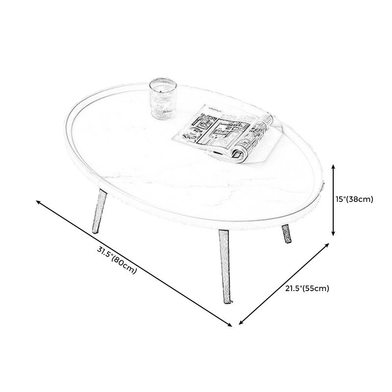 Tavolo da gamba a 4 gambe ovale/rotonda in legno ovale/rotonda tavolino laterale