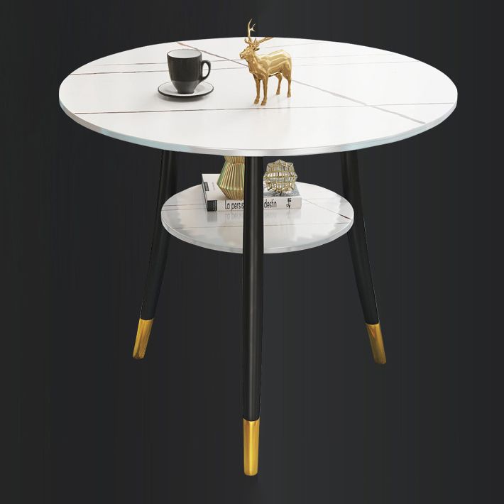Traditional Luxury Round Dinner Table Sintered Stone Table with Black Frame Clearhalo ' dining_table' 'Dining Tables & Seating' 'Dining Tables' 'furn' 'furn_dining_table' 'Furniture' 'furniture_dining_table' 'Kitchen & Dining Furniture' 'kitchen&dining_furn' 'kitchen' 'kitchen_dining_table' 1200x1200_6bb12c09-5dd3-4755-acb8-7dfcd9683d93
