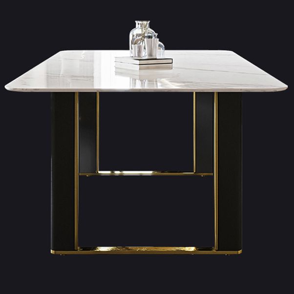 Traditional Luxury Dining Table Rectangle Sintered Stone Dining Table with Sled Base Clearhalo ' dining_table' 'Dining Tables & Seating' 'Dining Tables' 'furn' 'furn_dining_table' 'Furniture' 'furniture_dining_table' 'Kitchen & Dining Furniture' 'kitchen&dining_furn' 'kitchen' 'kitchen_dining_table' 1200x1200_6bb21b40-104a-4693-903b-6fc7a53ed47d
