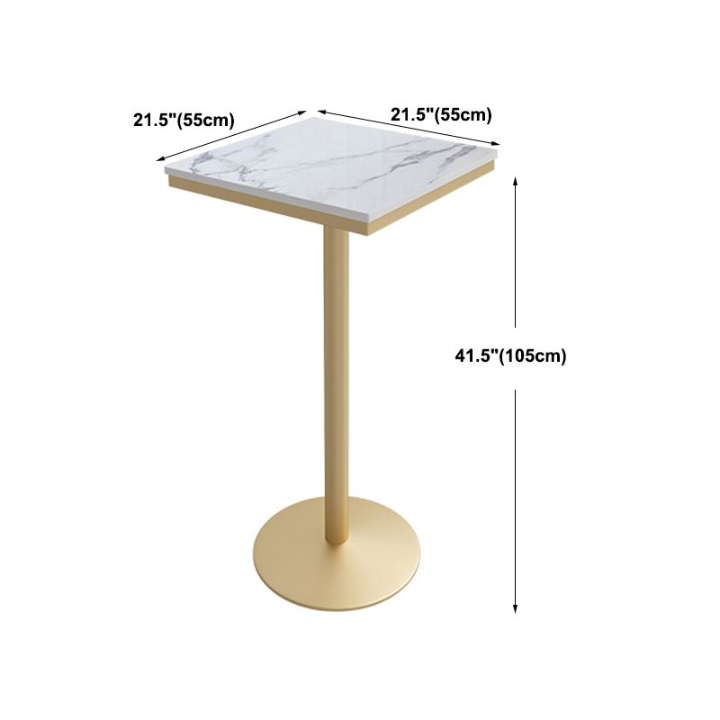 Stone Bar Dining Table Glam Round Bar Table with Pedestal for Dining Room Clearhalo 'Bar Furniture' 'Bar Tables' 'bar_tables' 'furn' 'furn_bar_tables' 'Furniture' 'furniture_bar_tables' 'Kitchen & Dining Furniture' 1200x1200_6bb2e946-c47b-4b3a-80a9-fb3b93f3c526