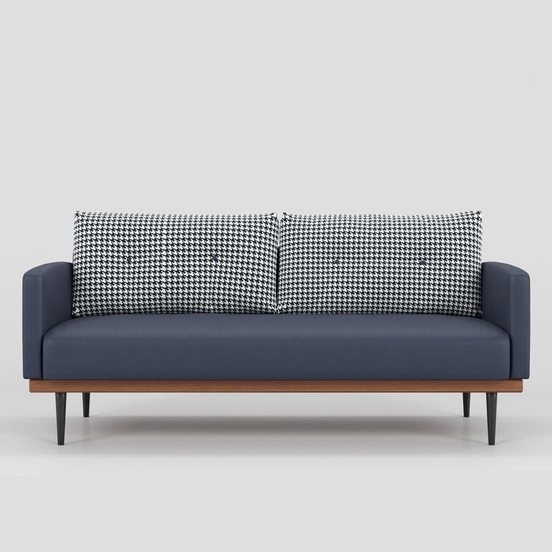 Square Arm Sofa Sofa 31.5" D x 29.53" H Faux Leather/Linen Sofa Clearhalo 'furn' 'furn_sofas' 'Furniture' 'furniture_sofas' 'kitchen' 'kitchen_sofas' 'Living Room Furniture' 'Sofa' 'sofas' 1200x1200_6bb47931-6576-4d2d-bea4-19b92e94e0e4
