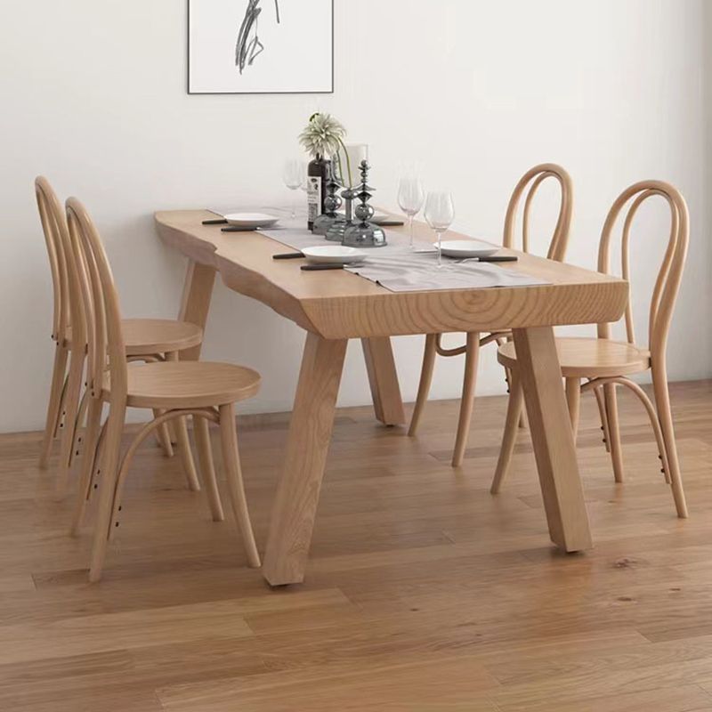 Moderno 1/5/6 pezzi set da pranzo tavolo da pranzo in legno di pino rettangolo per cucina