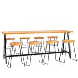 Rectangle Wood Counter Table Rectangle Industrial Style Bar Table for Kitchen Clearhalo 'Bar Furniture' 'Bar Tables' 'bar_tables' 'furn' 'furn_bar_tables' 'Furniture' 'Kitchen & Dining Furniture' 1200x1200_6bb644cb-5763-4045-bcf0-3dc21e196783