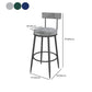 Contemporary Style Upholstered Counter Stool Bar-height Bar Stool with Metal Legs Clearhalo 'Bar Furniture' 'Bar Stools' 'bar_stools' 'furn' 'furn_bar_stools' 'Furniture' 'Kitchen & Dining Furniture' 1200x1200_6bb68b2b-d517-40a3-bc28-e91b172263f0