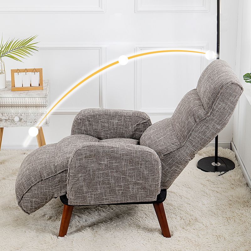 Moderna sedia reclinabile reclinabile in polvere in polvere in grigio