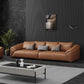 Contemporary Cushions Sloped Arm for Living Room Stationary Sofa