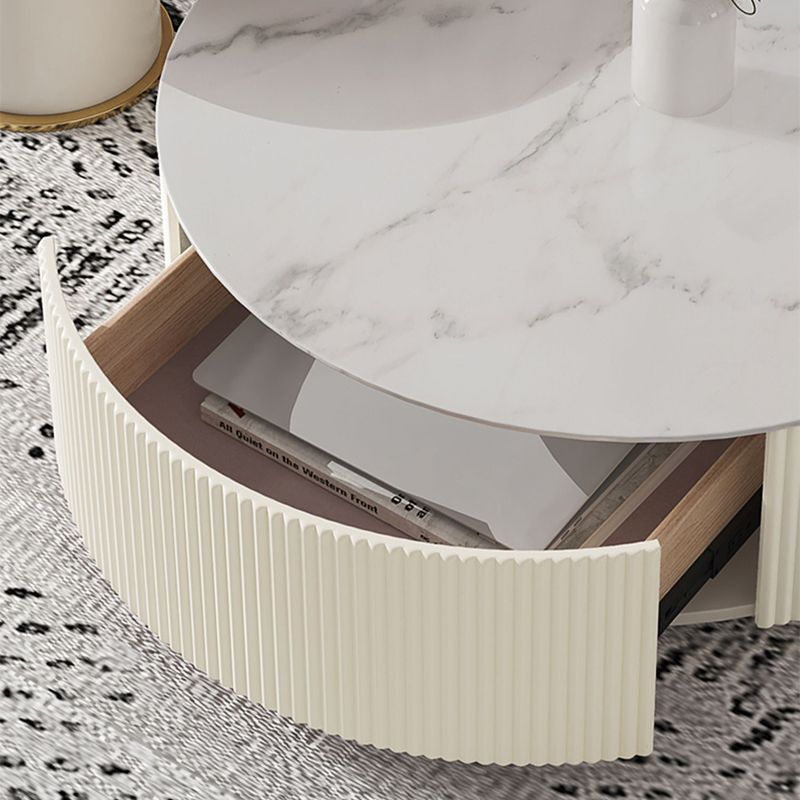 Slate Coffee Table Frame 2 Piece Nesting Tables with Storage Drawer Clearhalo 'Coffee & Accent Tables' 'Coffee Tables' 'coffee_tables' 'furn' 'furn_coffee_tables' 'Furniture' 'Living Room Furniture' 1200x1200_6bb7e204-7760-423c-a52e-ef66b06f3937