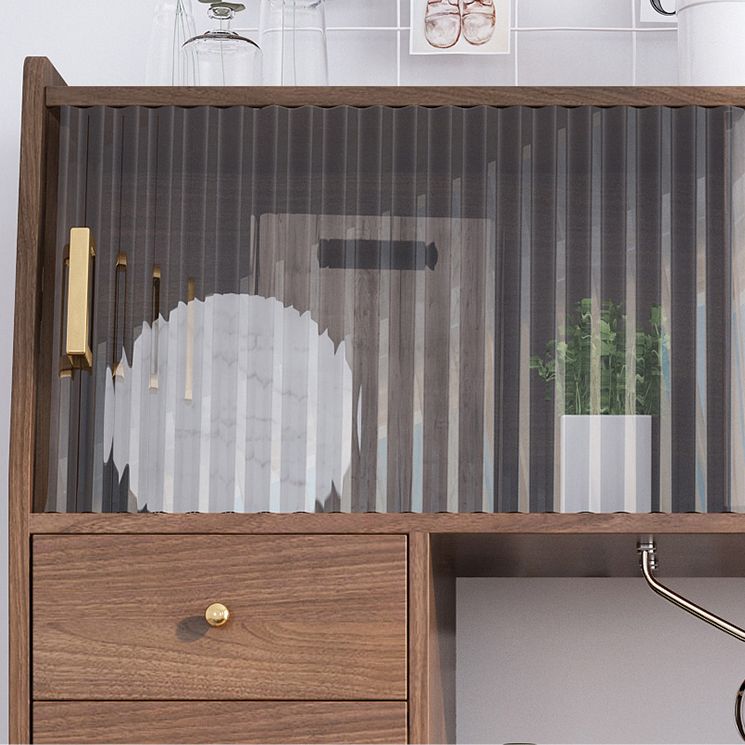 Moderne rechthoekige massief houten eettafel met lade, 68,9" x 31,5" x 29,5"