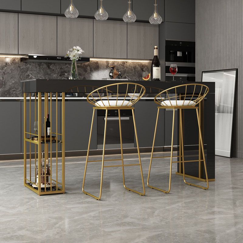 Tavolo da bar in pietra in stile glam rettangolare bar-altezza tavolo da bistrot pub