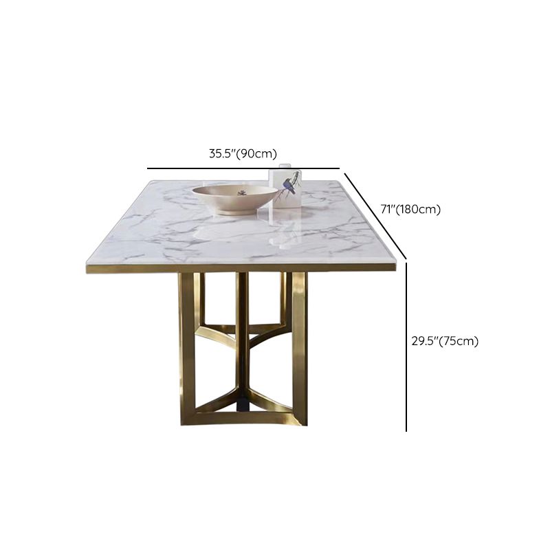 Tavolo da pranzo in marmo contemporaneo con sedie da pranzo in pelle 4/6