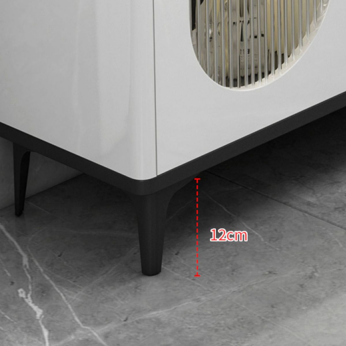 Contemporary Display Stand Faux Wood Storage Cabinet for Living Room