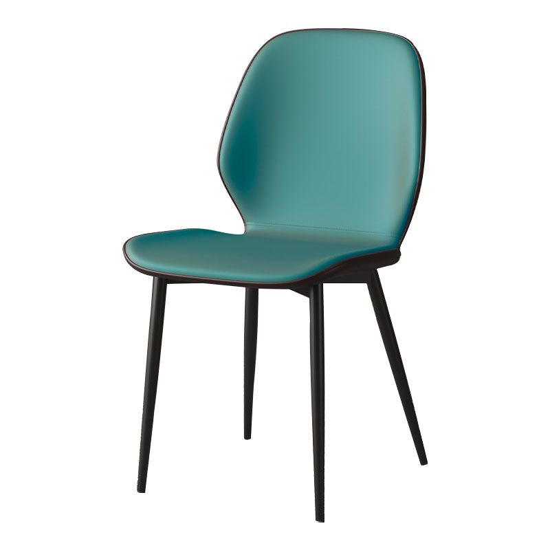 Contemporary Dining Chair Armless Wingback Side Chair with Metal Legs for Kitchen Clearhalo ' kitchen&dining_furn' 'Dining Chairs' 'Dining Tables & Seating' 'dining_chair' 'furn' 'furn_dining_chair' 'Furniture' 'furniture_dining_chair' 'Kitchen & Dining Furniture' 'kitchen' 1200x1200_6bbaf499-af51-4409-97dd-6d07093caa6c