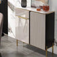 Porte di vetro in pietra di credenza in stile glam Credenza a buffet con armadi e cassetti