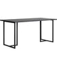 Rectangle Industrial Dining Table Black Fixed Table with Pinewood Solid Wood Clearhalo ' dining_table' 'Dining Tables & Seating' 'Dining Tables' 'Furniture' 'furniture_dining_table' 'Kitchen & Dining Furniture' 'kitchen&dining_furn' 'kitchen' 'kitchen_dining_table' 1200x1200_6bbbd6bc-4567-4804-aef2-215fb3ee689e