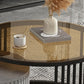 Slate Frame Coffee Table Glam Nesting Coffee Table Set with 2 Drawers