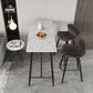 Modern Marble Table with Rectangle Table Top Black Trestle Table - 41.3" H Clearhalo 'Bar Furniture' 'Bar Tables' 'bar_tables' 'furn' 'furn_bar_tables' 'Furniture' 'furniture_bar_tables' 'Kitchen & Dining Furniture' 1200x1200_6bbe8286-ce72-436e-b1ab-55c25c1abf43