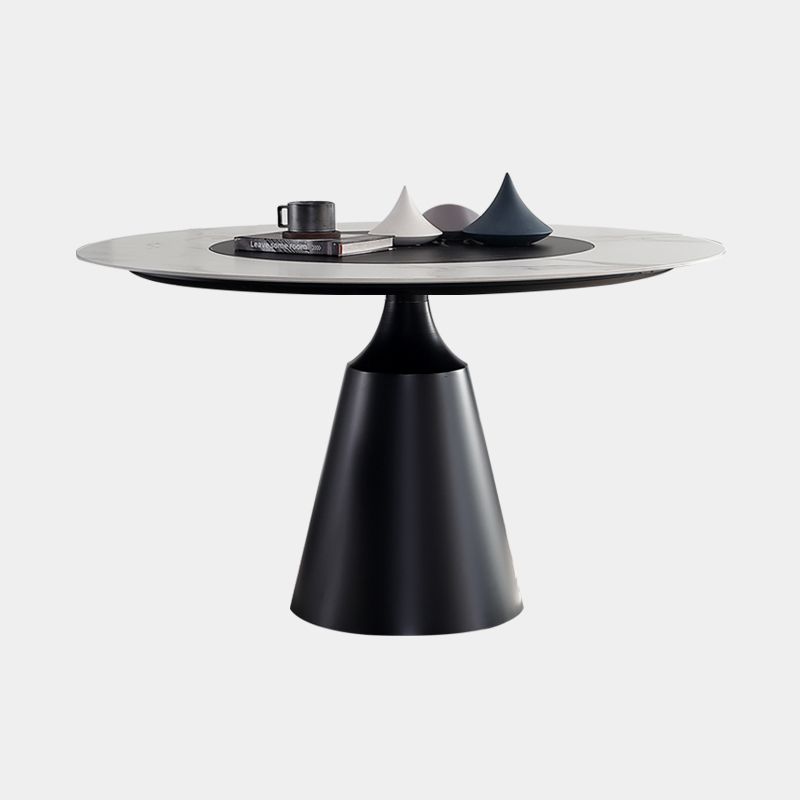 Modern Style Round Shape Dining Set Sintered Stone Top Dining Table Furniture for Restaurant Clearhalo 'Dining Room Sets' 'Dining Tables & Seating' 'dining_room_set' 'furn' 'furn_dining_room_set' 'Furniture' 'furniture_dining_room_set' 'Kitchen & Dining Furniture' 'kitchen&dining_furn' 'kitchen' 1200x1200_6bbebf6e-7db4-45e9-9e4e-6aaa462e4654