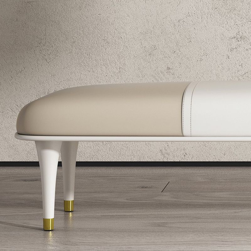 Modern Upholstered Bench, 17"H Bedroom Seating Bench with Solid Wood Legs Clearhalo 'Benches' 'Chairs & Seating' 'furn' 'furn_benches' 'Furniture' 'Living Room Furniture' 1200x1200_6bbec90e-dd75-41df-8b4b-129b6bafd43a