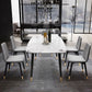 Glam Style Sintered Stone Dining Set Rectangle 1/2/4/6/7 Pieces Dining Set Clearhalo 'Dining Room Sets' 'Dining Tables & Seating' 'dining_room_set' 'furn' 'furn_dining_room_set' 'Furniture' 'Kitchen & Dining Furniture' 1200x1200_6bbf17ea-18bd-47f6-ab51-4813cd53458d